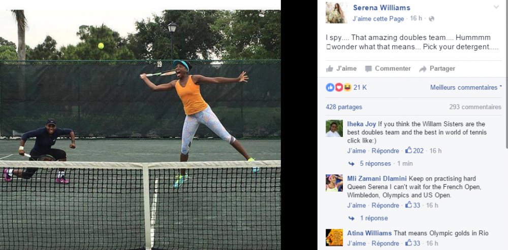 Les soeurs Williams de retour en double 