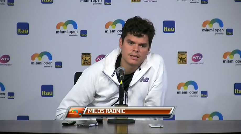 Raonic, interviewé à Miami, a indiqué que Wimbledon 2016 est le dernier tournoi où il était à 100% de ses capacités