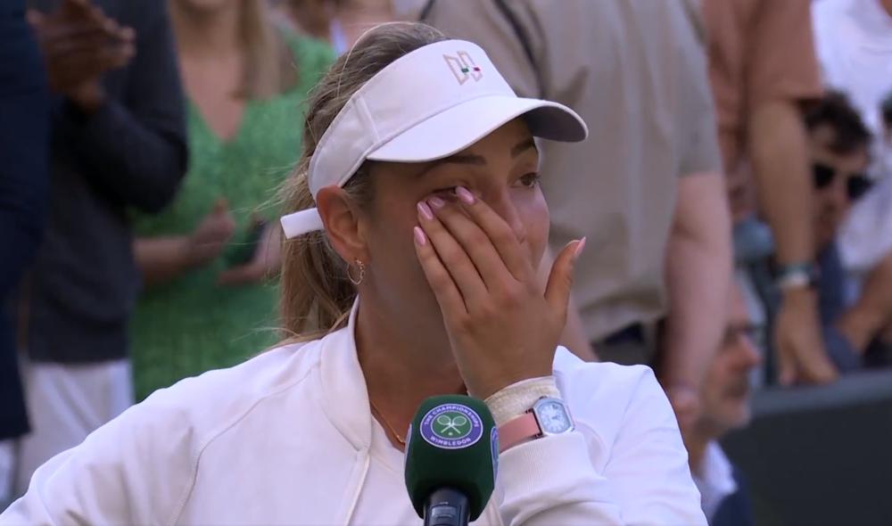 Les larmes de Vekic à Wimbledon.