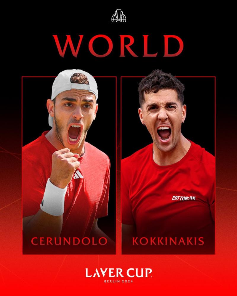 Laver Cup - De Minaur et Paul forfaits, Cerundolo et Kokkinakis rejoignent la team World 