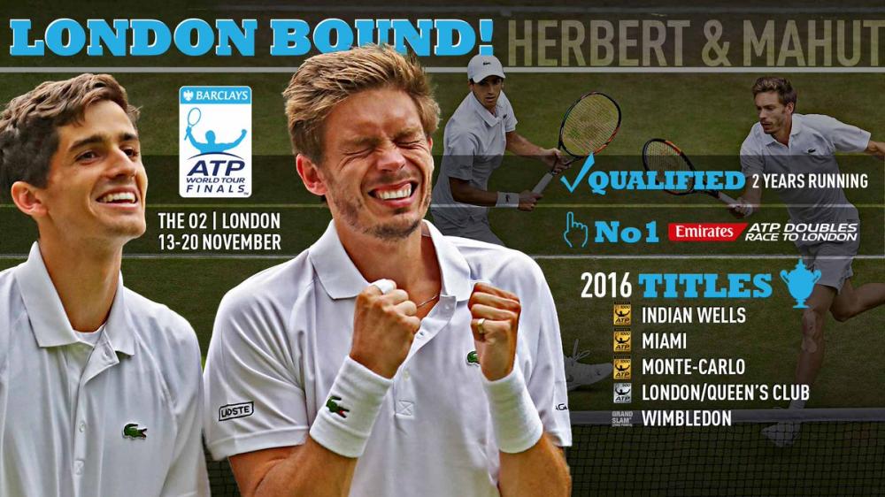 La paire française Herbert/Mahut qualifiée pour les Masters de Londres 