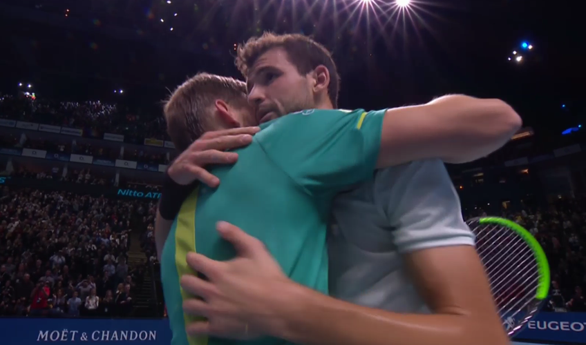 La belle accolade entre Dimitrov et Goffin 