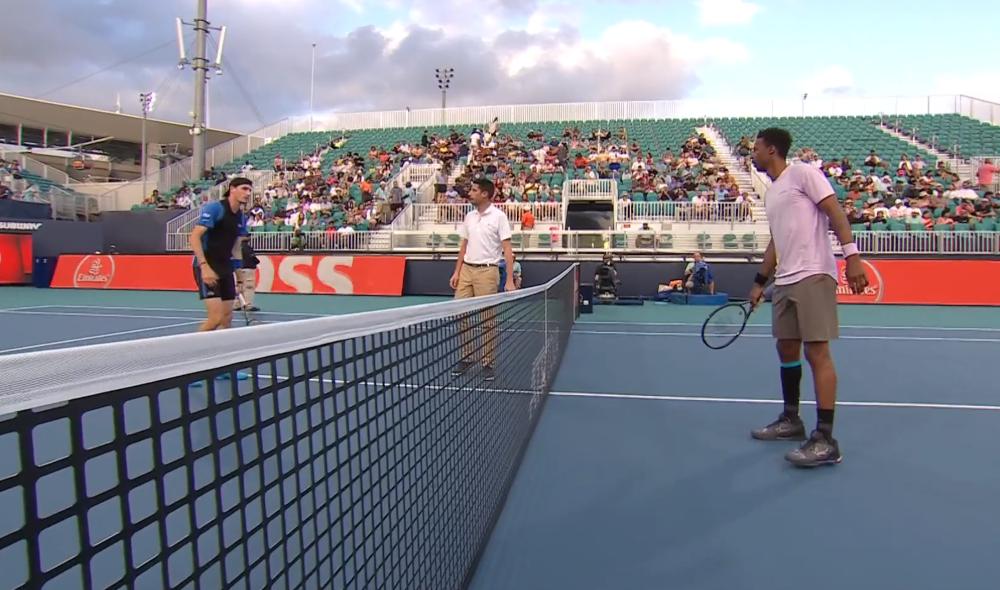 Insolite - Monfils, Humbert et Renaud Lichtenstein ont beau être entre Français au 1er tour à Miami, c'est en anglais que ça se passe.
