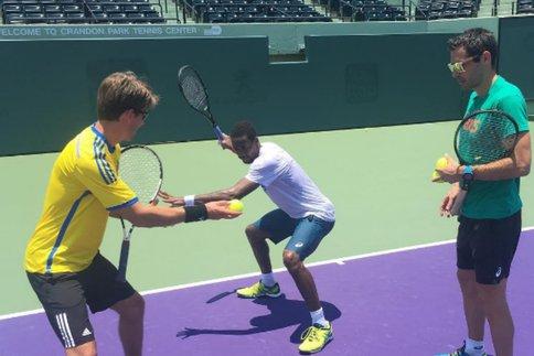 Monfils a repris l'entraînement 