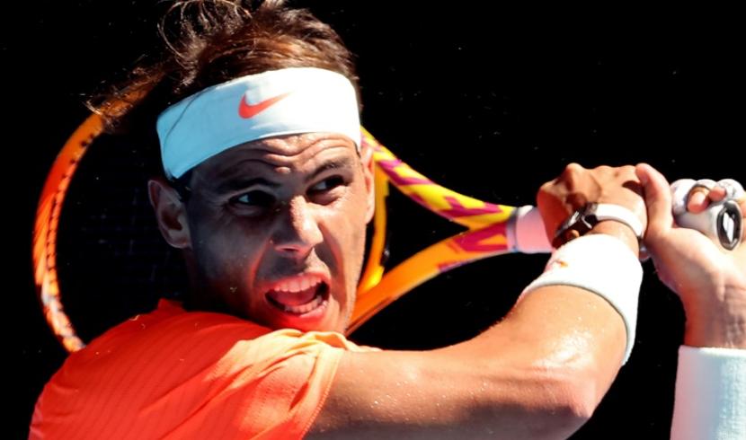Nadal à l'oeuvre sur la Rod Laver Arena