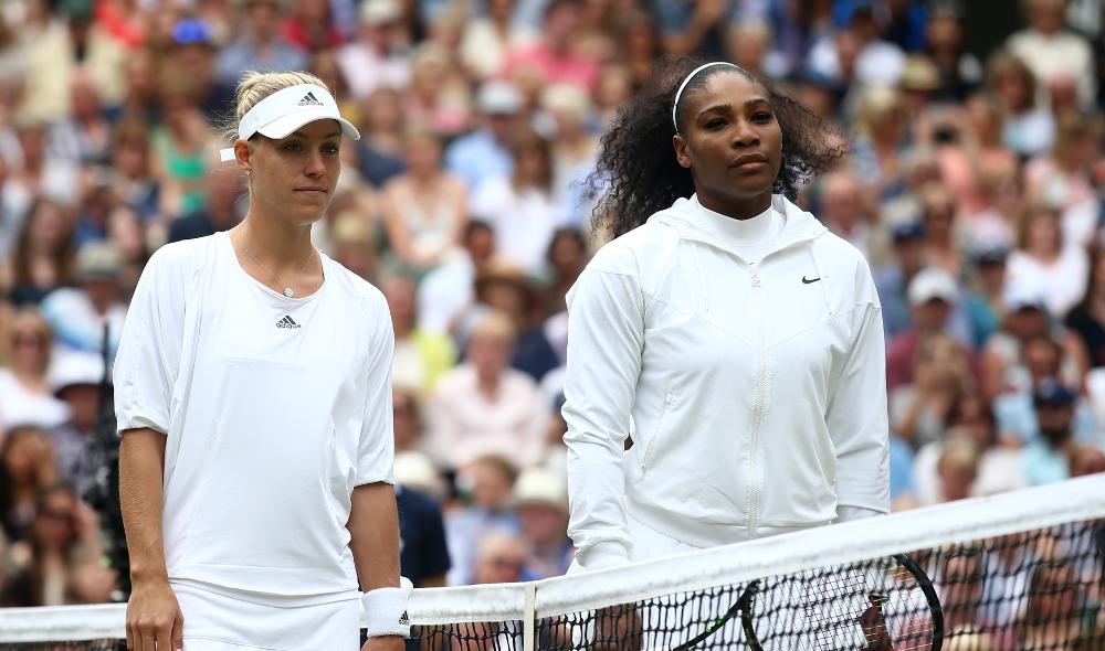 Wimbledon Women's final has just started between Serena and Kerber 