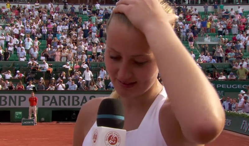 Mladenovic : Franchement, à 2/5 (contre elle) dans le 3ème set, j'étais un peu mal barrée sur ma chaise