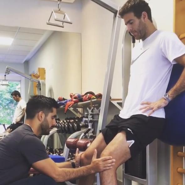 Del Potro en pleine rééducation