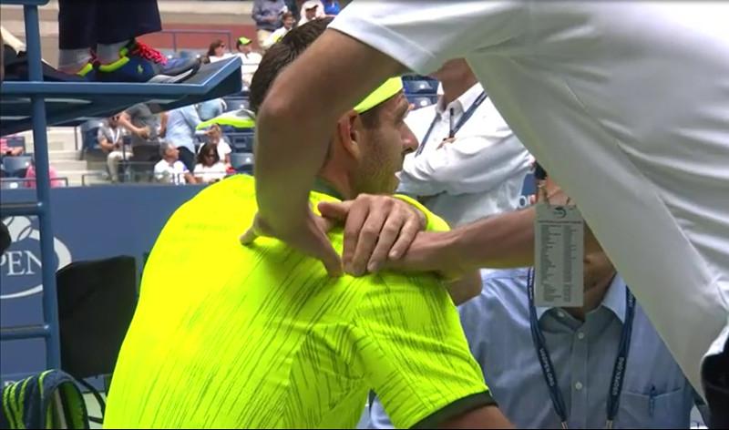 Del Potro touché à l'épaule droite 
