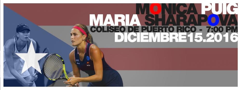 Un match exhibition entre Maria Sharapova et Monica Puig sera organisé le 15 décembre sur l'île de la championne olympique en titre.