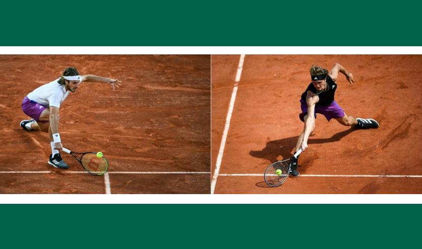 C'est parti entre Zverev et Tsitsipas sur le Chatrier 