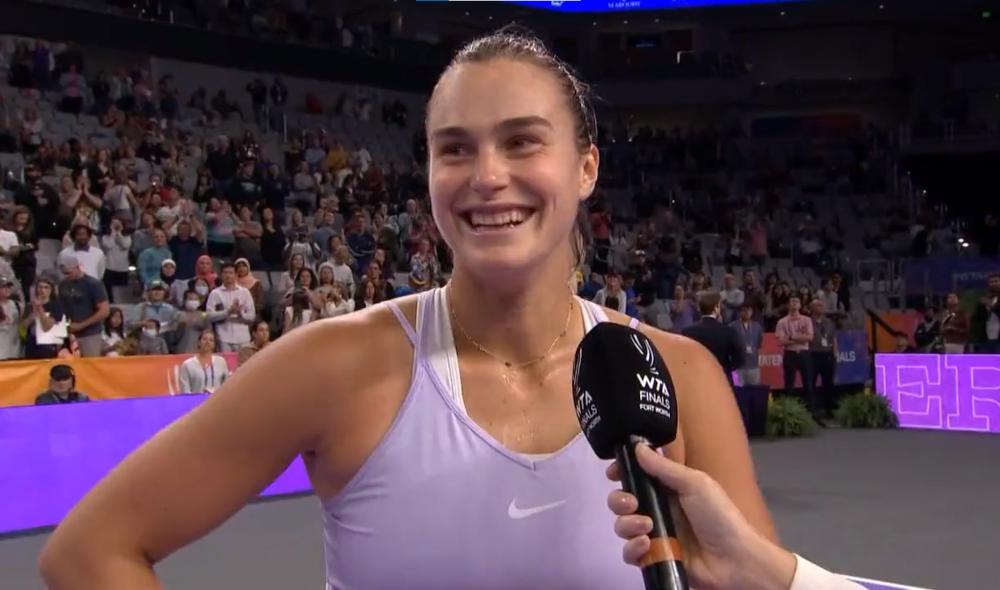 Sabalenka: Caroline, I really hate you right now (laugh). But you played unbelievable tennis tonight and this year. Congratulations