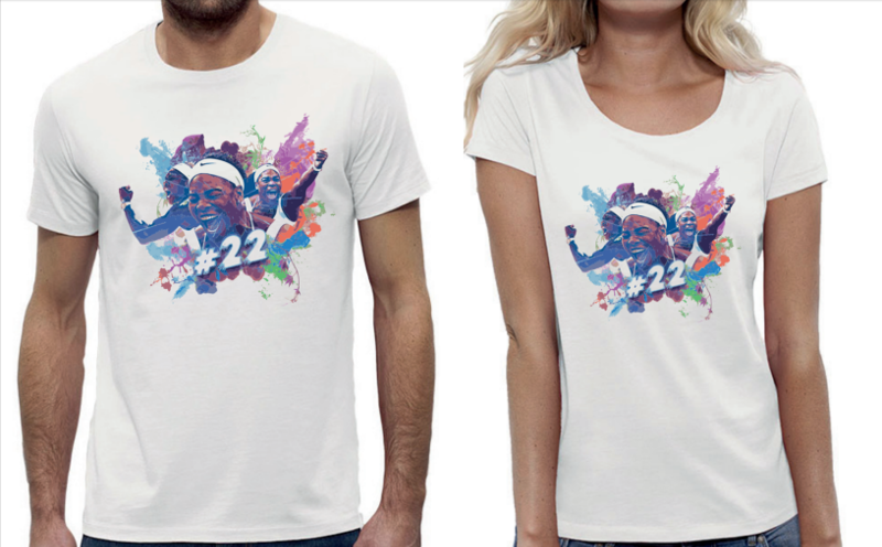 Découvrez le T-shirt des 22 titres du Grand Chelem de Serena Williams. 100% beau et Bio 
