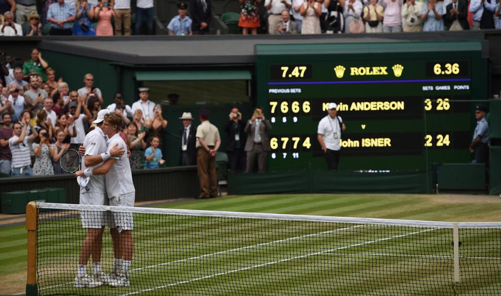 Isner-Anderson 2ème match le plus long en Grand Chelem avec 6h36 