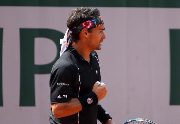 Fognini (en français dans le texte): Allez Italie-France