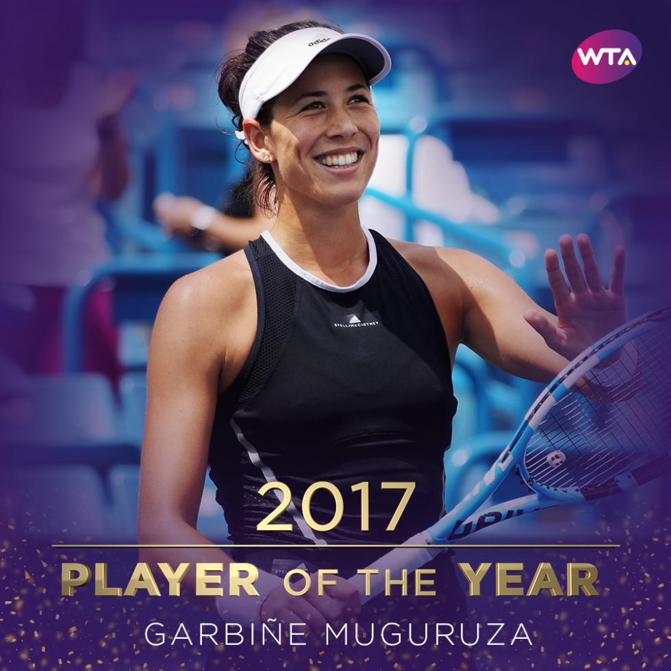 Garbiñe Muguruza élue joueuse de l'année 2017 