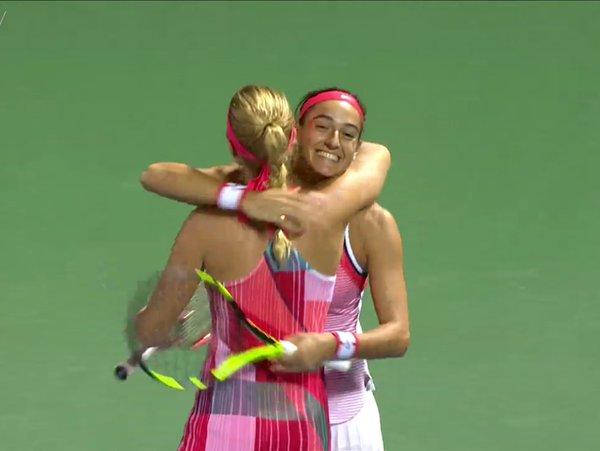 Mladenovic/Garcia accèdent à la finale du double à Dubaï en battant Babos/Goerges 6/3 6/4