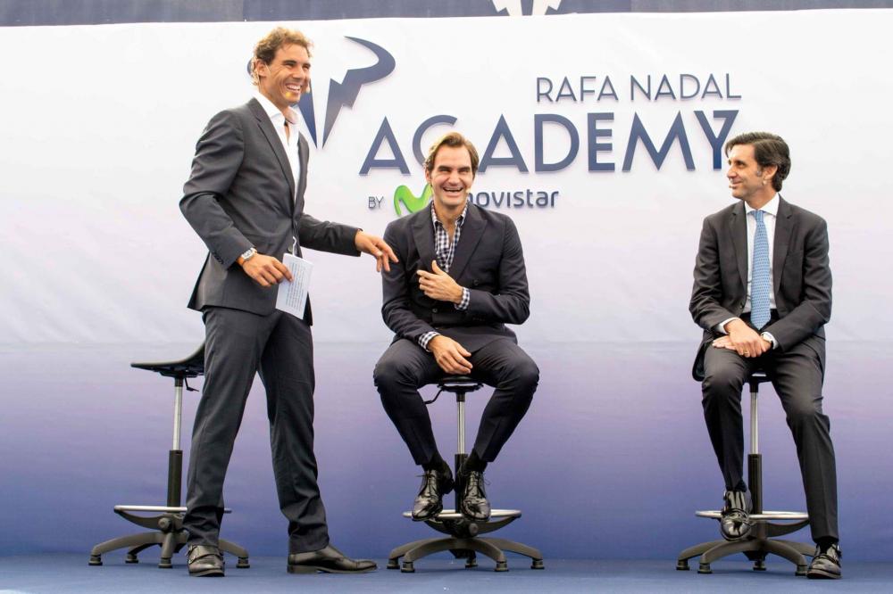 Federer, invité par Nadal, a inauguré la Rafa Nadal Academy en compagnie du Majorquin