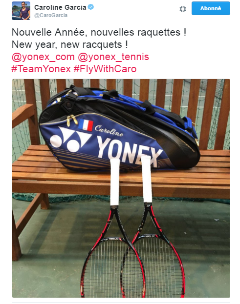 Caroline Garcia effectue un changement de raquettes en ce début de saison