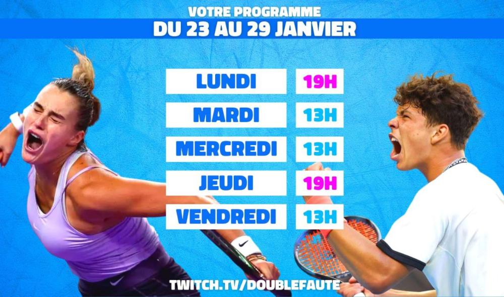 Le programme de vos émissions Double Faute - Le Talk Show de la semaine
