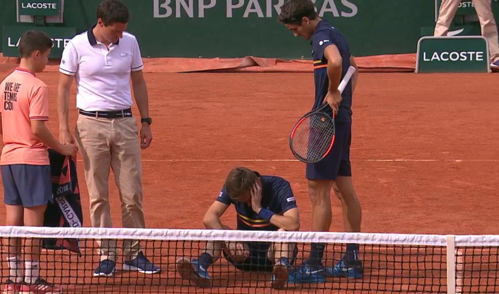 Mahut : J'ai été surpris car la balle (d'Herbert) arrive de derrière et je la prends en pleine oreille