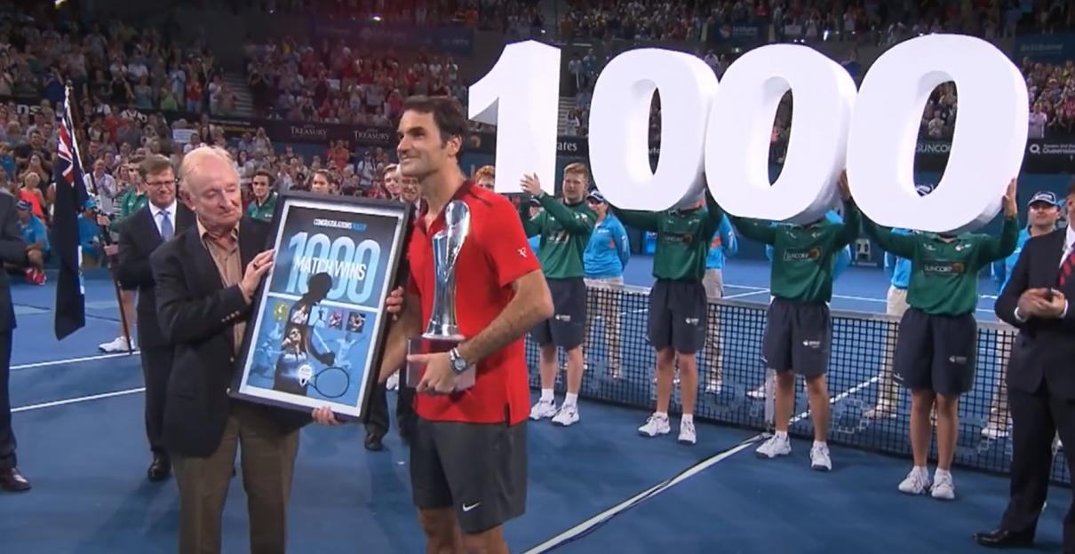 Il y a dix ans, Federer remportait son 1000e match à Brisbane