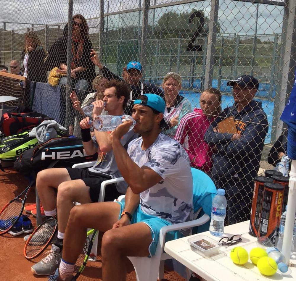Murray et Nadal se sont entraînés à Manacor à l'Académie Rafa Nadal en vue du Masters 1000 de Madrid qui débute la semaine prochaine.