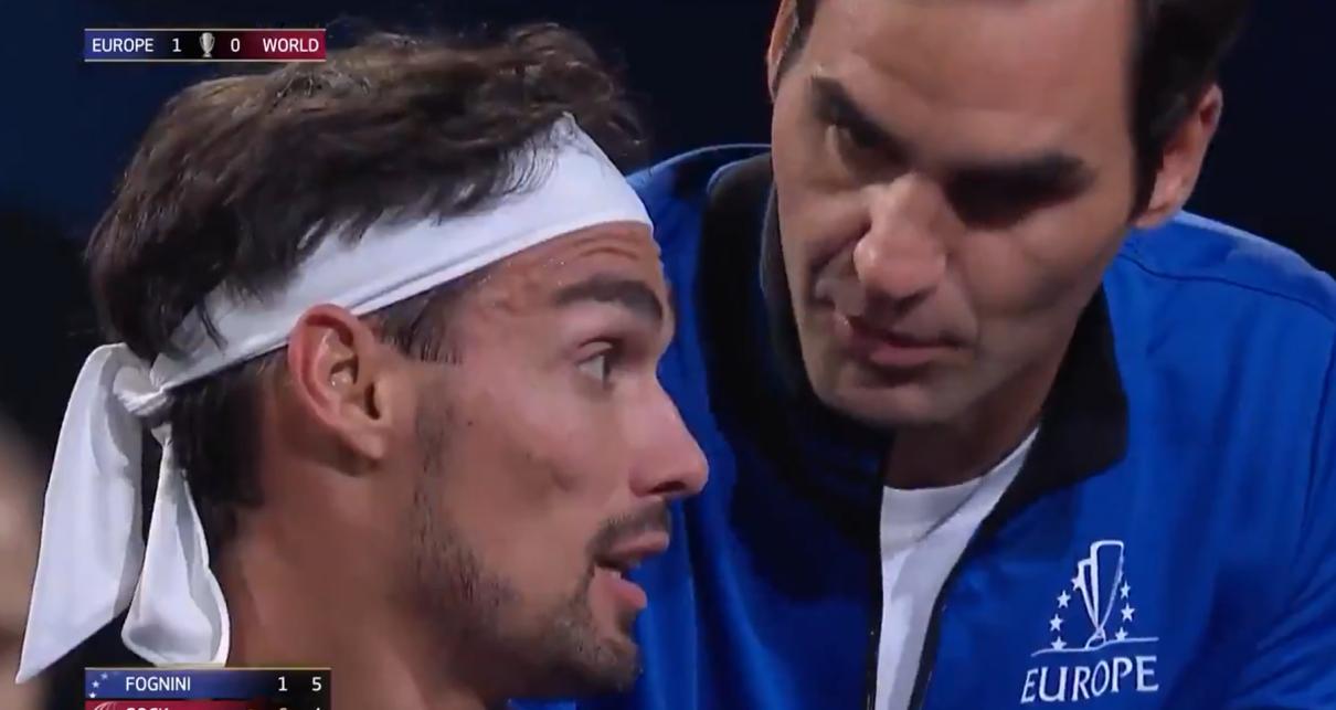 « Plus de pensées négatives. Que du positif » : quand Federer conseille Fognini à la Laver Cup 2019