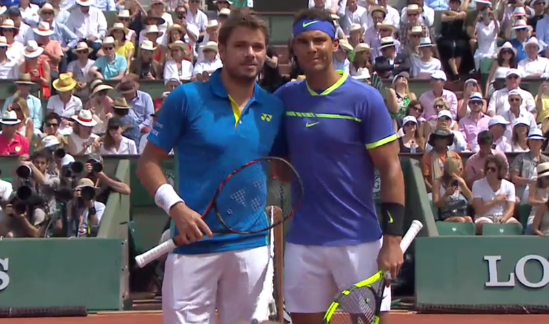 C'est parti entre Nadal et Wawrinka en finale de Roland Garros 