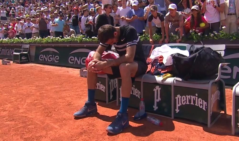 Enorme émotion de Del Potro après sa victoire sur Cilic